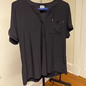 Anne Klein Medium Black Professional T-Shirt
